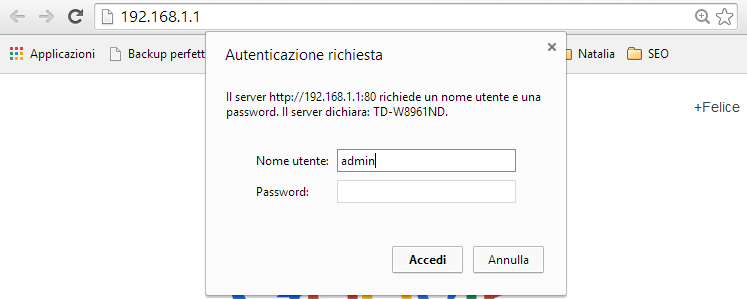 Accesso router Tp-Link
