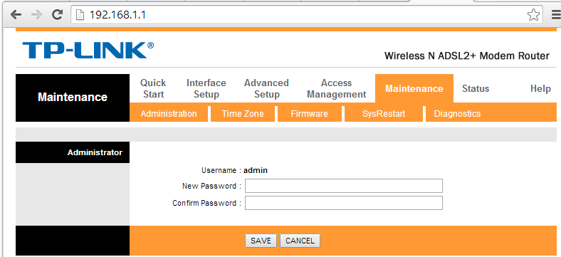 Cambio Password amministratore router Tp-Link