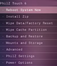 Clockworkmod PhilZ Kernel Recovery 6