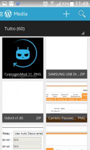 Gestione delle immagini con l'app per WordPress